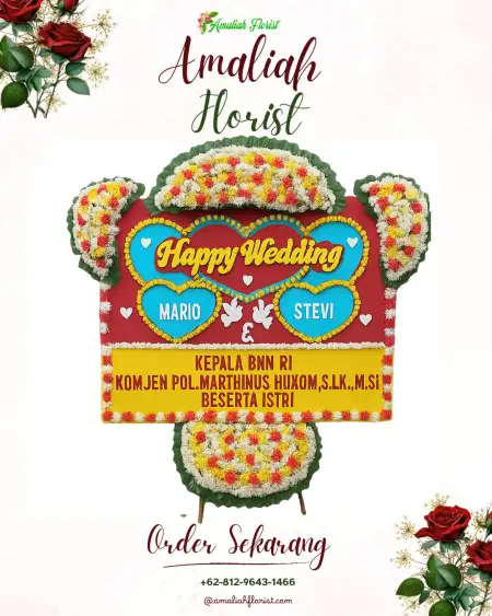 Papan Bunga Pernikahan Bojongwetan